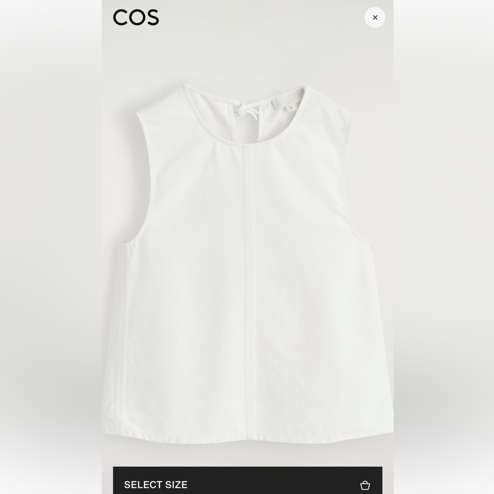 COS SLEEVELESS DENIM TOP - Picture 3 of 8